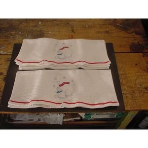 Holiday Design Terry Cloth Tee Towels - 2 Larger Size Towels with Polar Bears